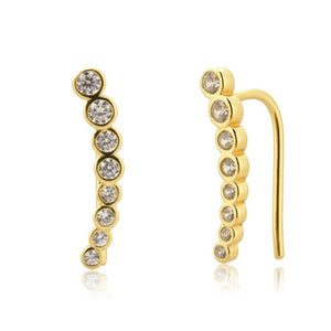LUXE Marquise & Round Crystal Climber Earrings