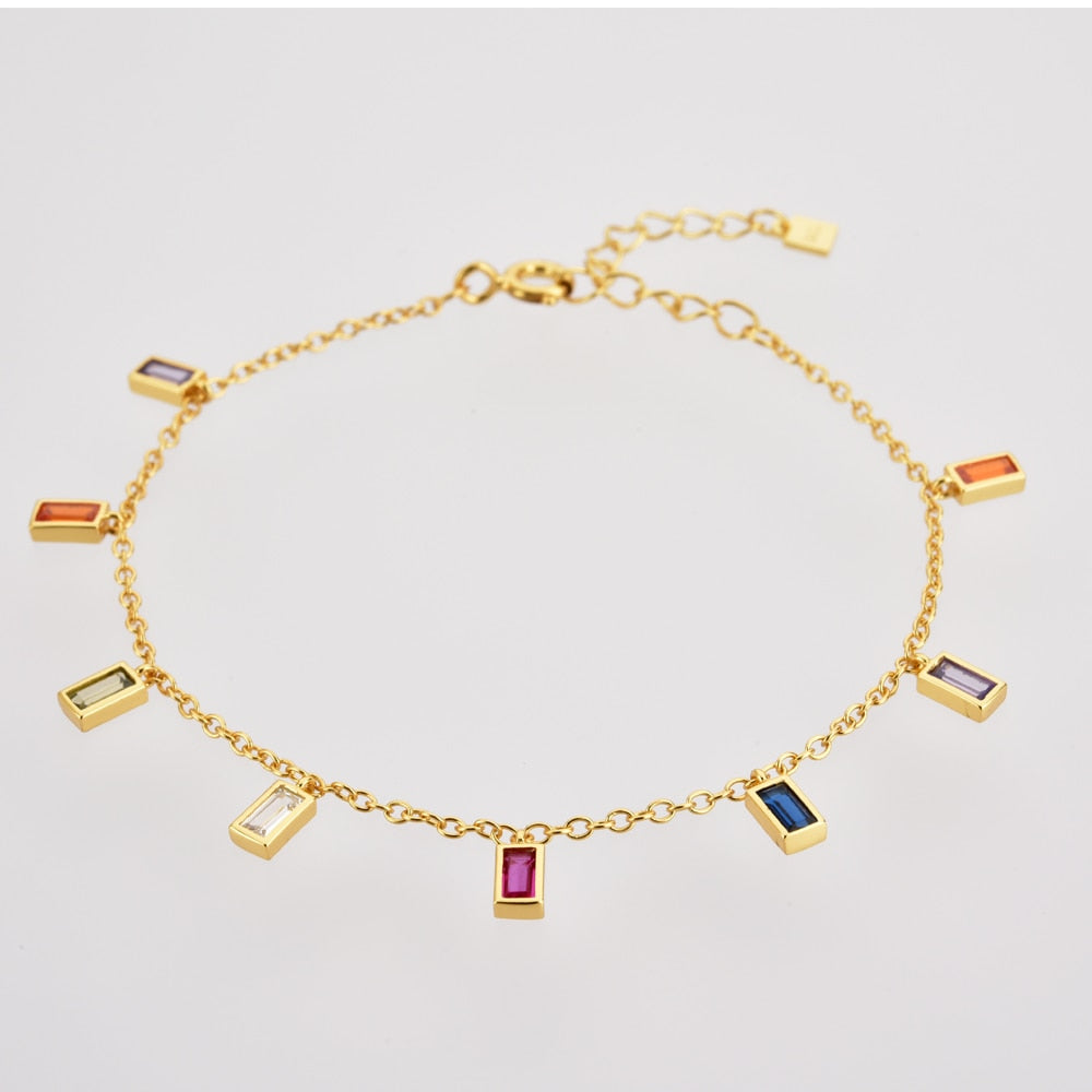 Baguette Charm Bracelet and Necklace