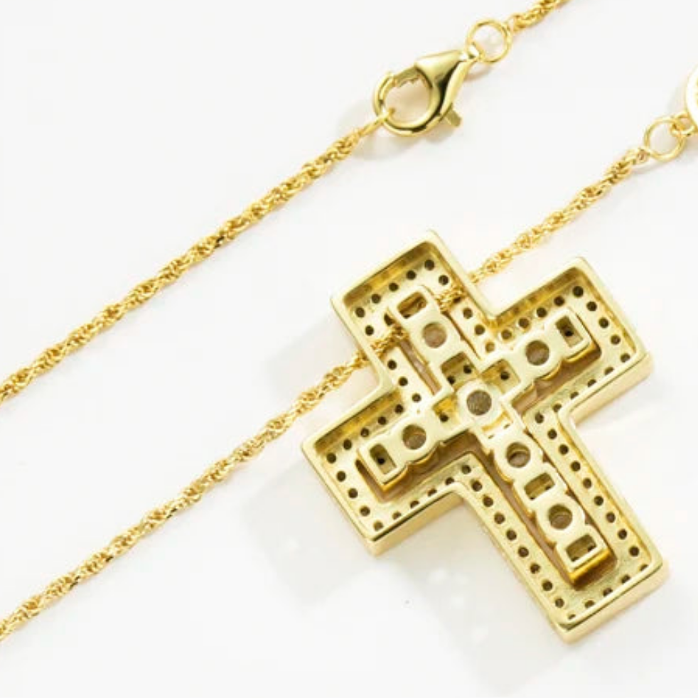 LUXE Dual Cross Pendant Necklace