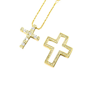 LUXE Dual Cross Pendant Necklace