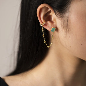 LUXE Jasmine Studs with Cuff Earrings