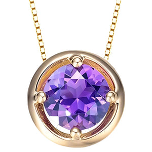 LUXE Gemstone 18K Gold Solitaire Pendant