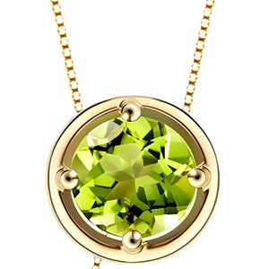 LUXE Gemstone 18K Gold Solitaire Pendant