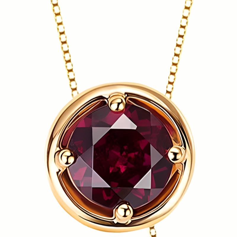 LUXE Gemstone 18K Gold Solitaire Pendant