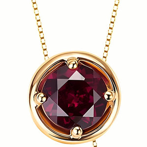 LUXE Gemstone 18K Gold Solitaire Pendant