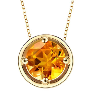 LUXE Gemstone 18K Gold Solitaire Pendant