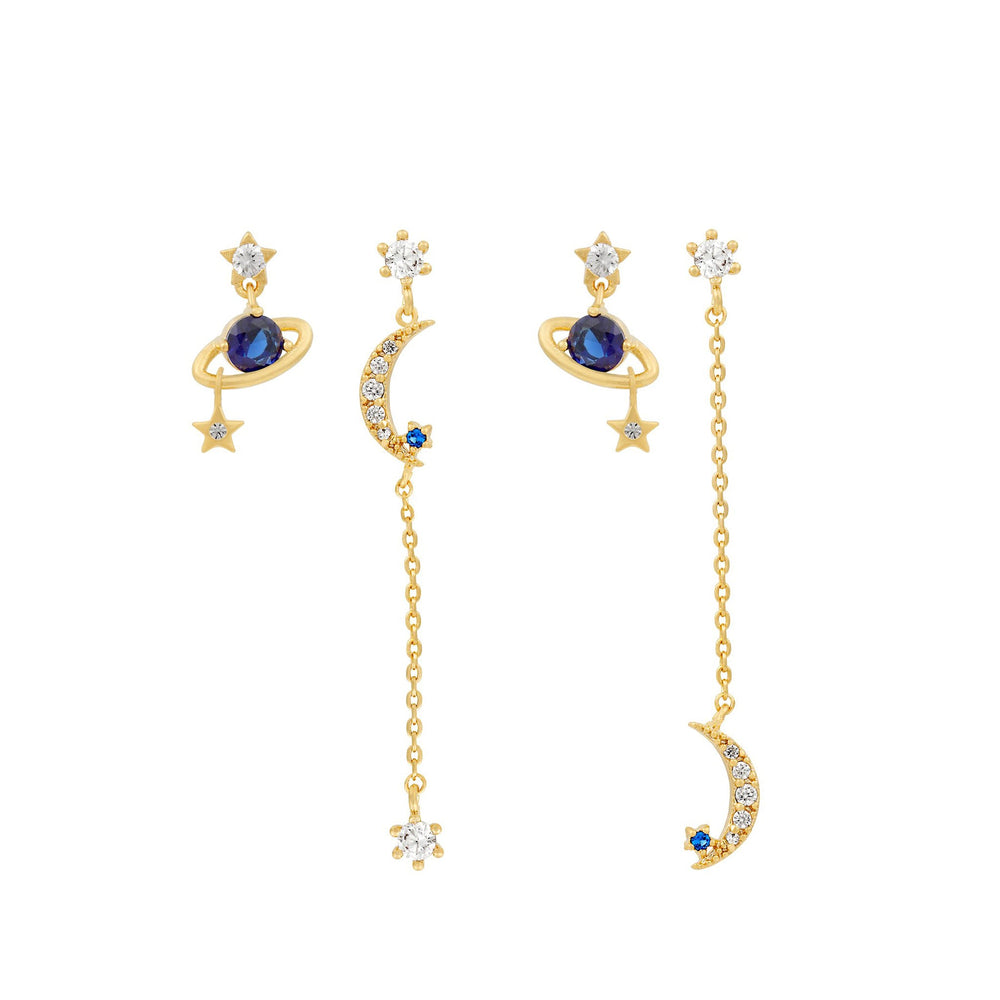 
            
                Load image into Gallery viewer, Girls Crew Sapphire Twilight Earring Set
            
        