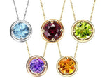 LUXE Gemstone 18K Gold Solitaire Pendant