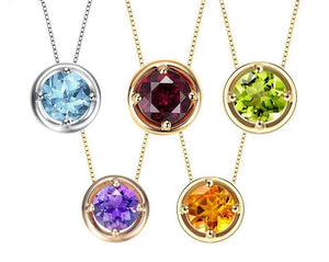 LUXE Gemstone 18K Gold Solitaire Pendant