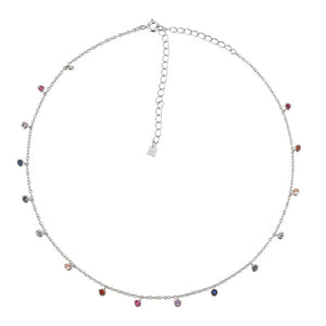 
            
                Load image into Gallery viewer, Bezel CZ Station Necklace
            
        