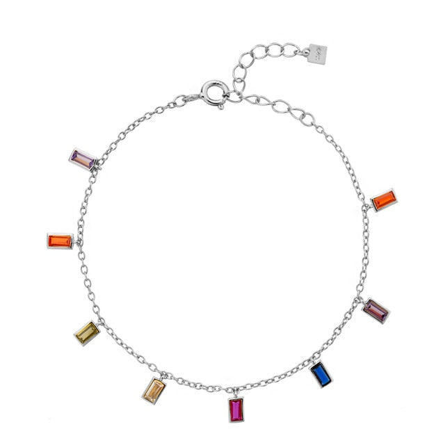 
            
                Load image into Gallery viewer, Baguette Charm Bracelet and Necklace
            
        
