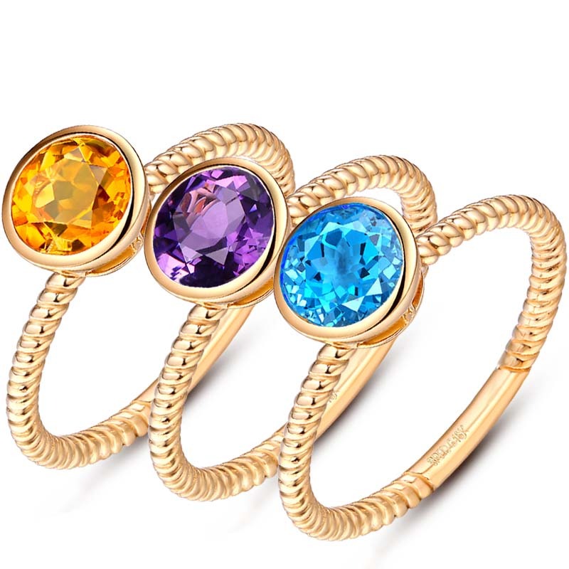 LUXE Gemstone 18K Gold Ring