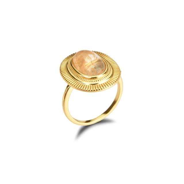 
            
                Load image into Gallery viewer, Roman Oval Gemstone Ring
            
        