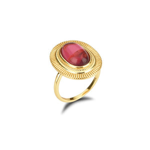 
            
                Load image into Gallery viewer, Roman Oval Gemstone Ring
            
        