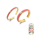 Enamel CZ Band Adjustable Ring Collection