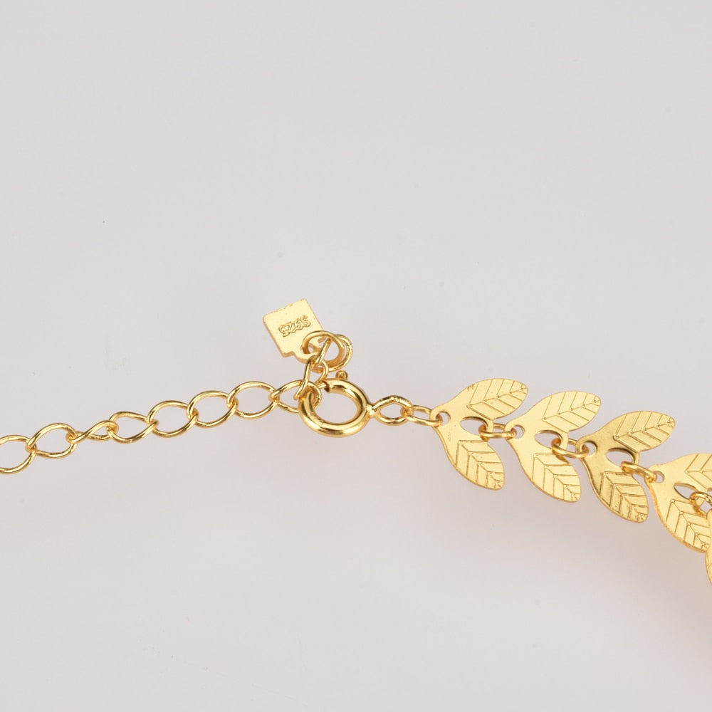 Leaf Necklace and Bracelet