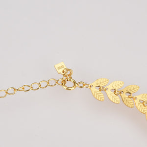 Leaf Necklace and Bracelet