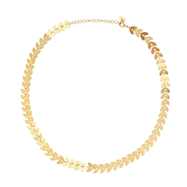 Leaf Necklace and Bracelet