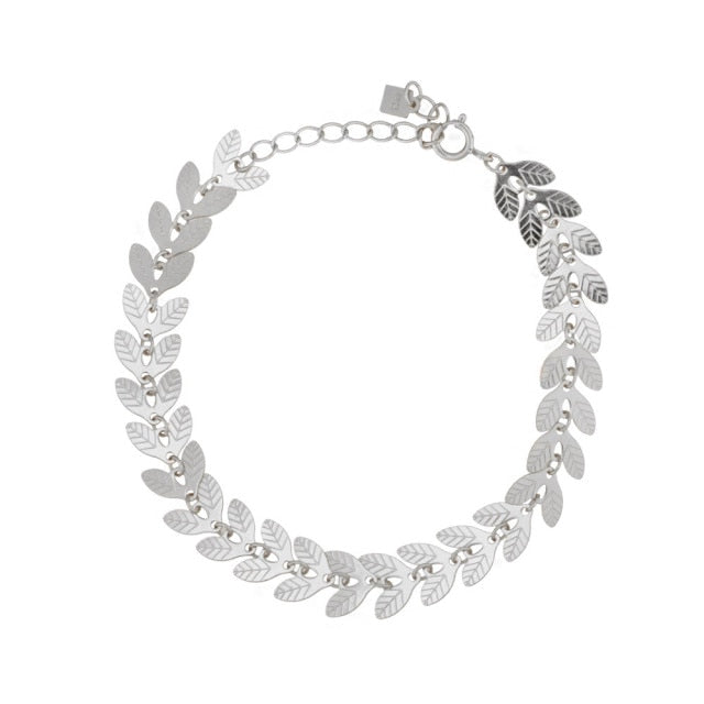 Leaf Necklace and Bracelet