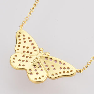 Butterfly Pendant Necklace and Drop Earrings POS