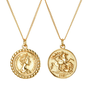 
            
                Load image into Gallery viewer, Coin Pendant Necklace
            
        