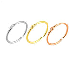 Tricolor Minimalist Adjustable Rings
