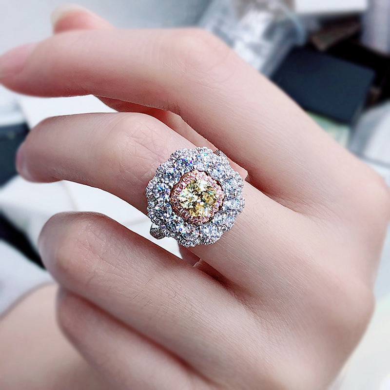 LUXE Floral Halo Ring