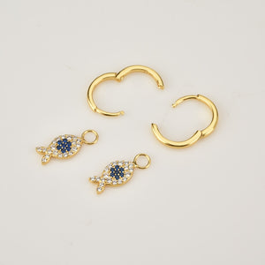 Go Fish Pave Drop Earrings