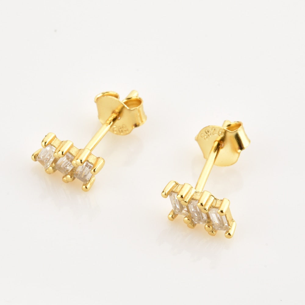 
            
                Load image into Gallery viewer, LUXE Baguette Studs
            
        