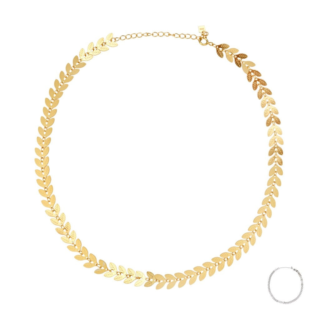 Leaf Necklace and Bracelet